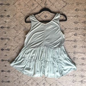 Aqua Sleeveless Top